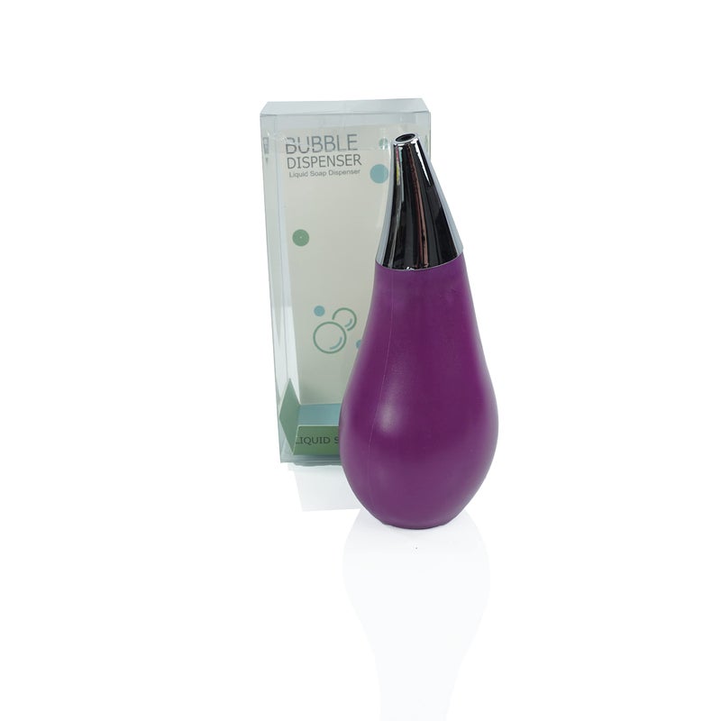 QQ Studio Kitchen Bathroom Counter top Squeezable Soap Dispensers Tear Drop Shape Bottle (Purple, ~7oz) - Image 5